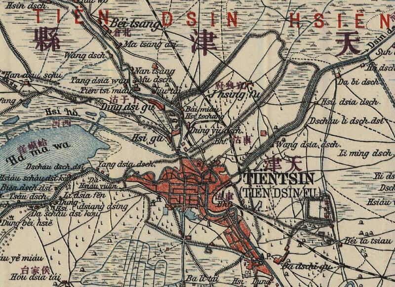 1907年天津及周边地图（德语）插图2