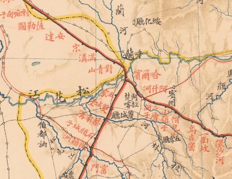 1903年《东三省铁路图》插图1