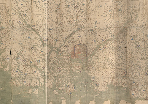 1816年广东通省水道图及广州城图