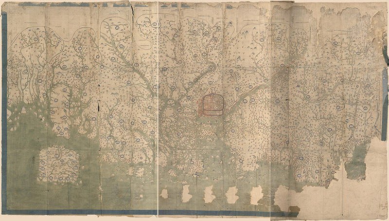 1816年广东通省水道图及广州城图插图