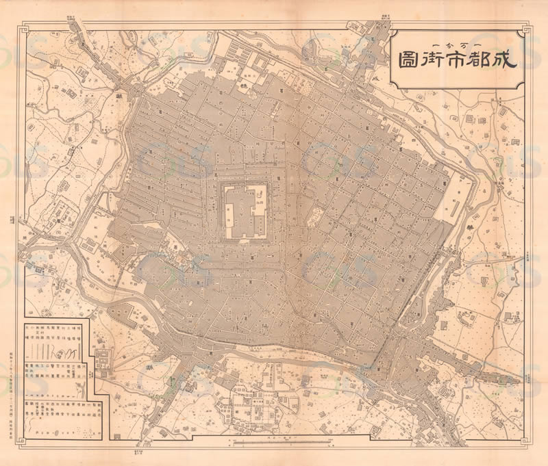 1938年《成都市街图》插图