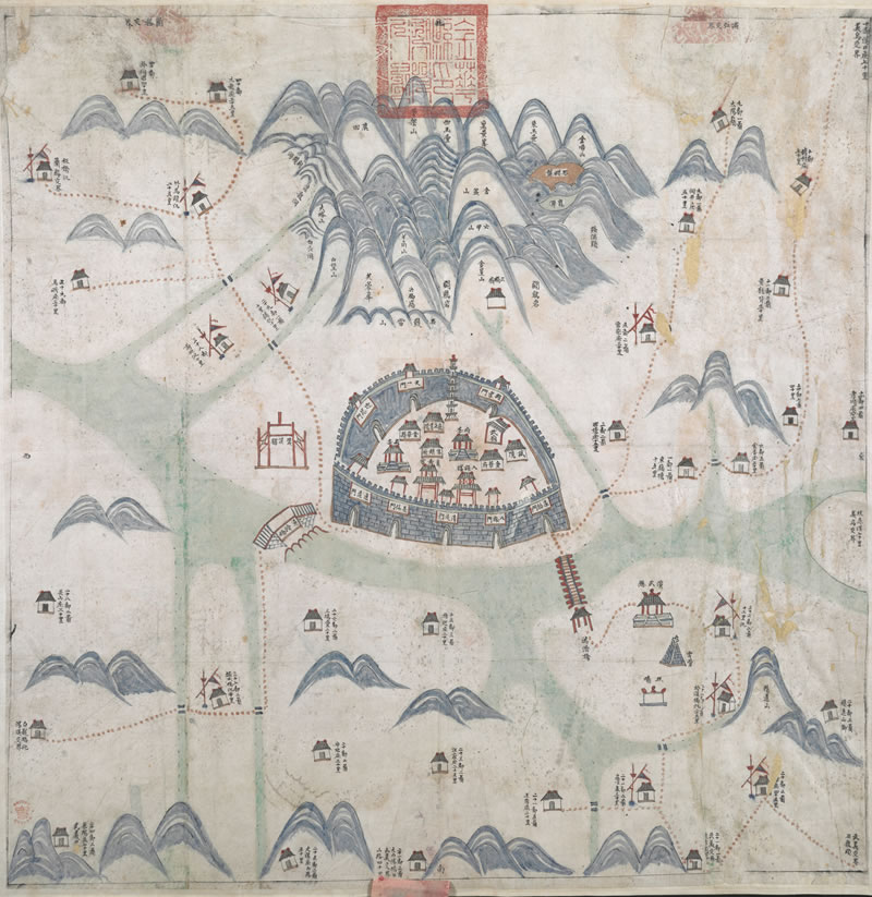 1823年《金华县舆图》插图