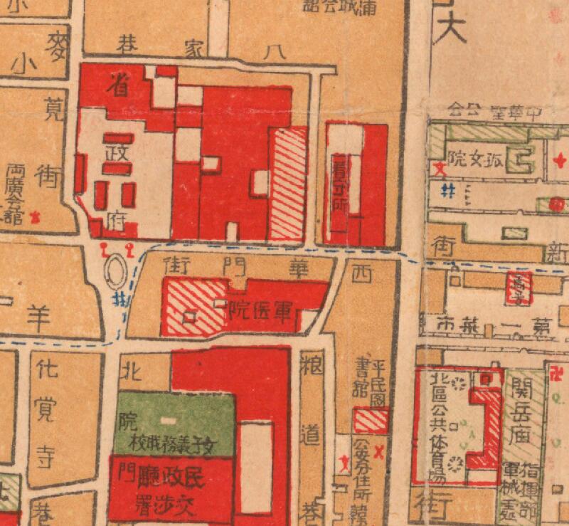 1930年西安《陕西省城图》插图1