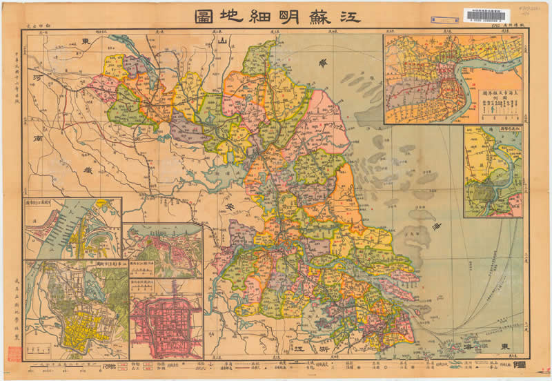 1927年《江苏明细地图》插图