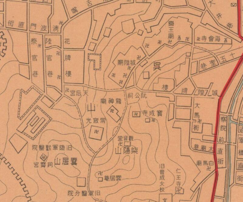 1938年《最新实测杭州西湖地图》插图1