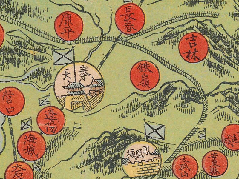 1904年《日露战争明细早见地图》插图2