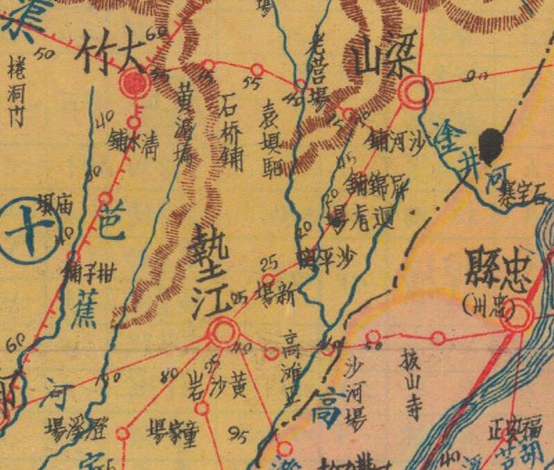 民国：最新四川全省分区水陆详细全图插图2