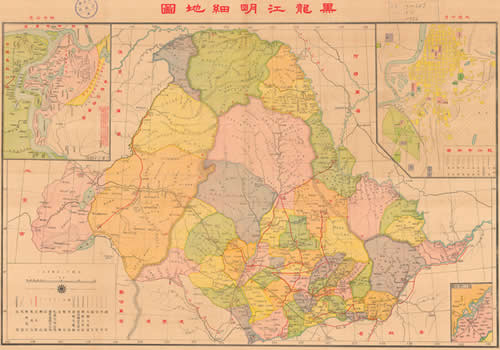 民国时期《黑龙江明细地图》
