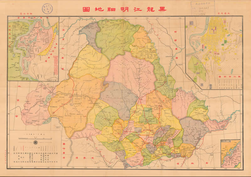 民国时期《黑龙江明细地图》插图