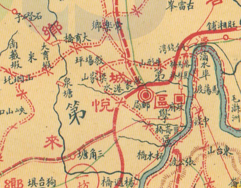 1929年湖南《湘乡明细地图》插图1