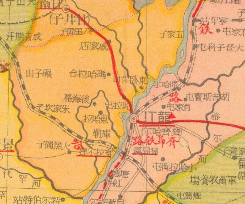 民国时期《黑龙江明细地图》插图2