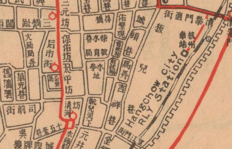 1935年《杭州市附近名胜交通图》插图2