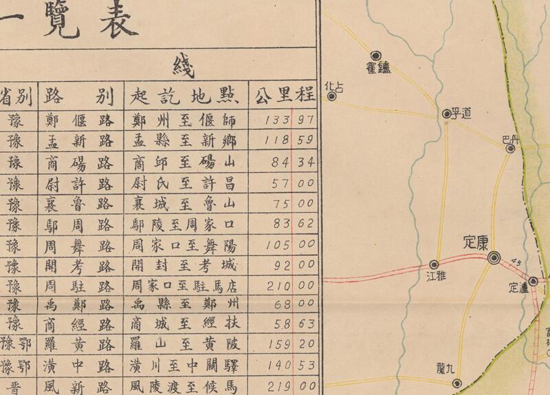 1939年《陕甘宁青川鄂豫晋绥九省公路图》插图3