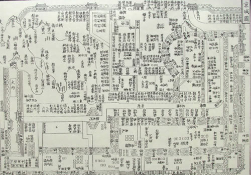 1268年南宋杭州《京城图》