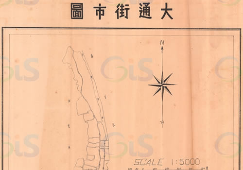 1936年安徽《大通街市图》