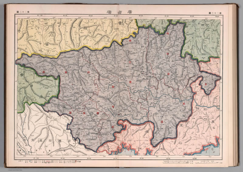 1917年《广西省》地图插图