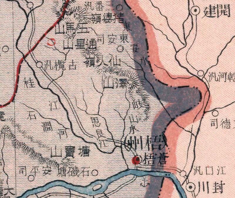 1917年《广西省》地图插图1