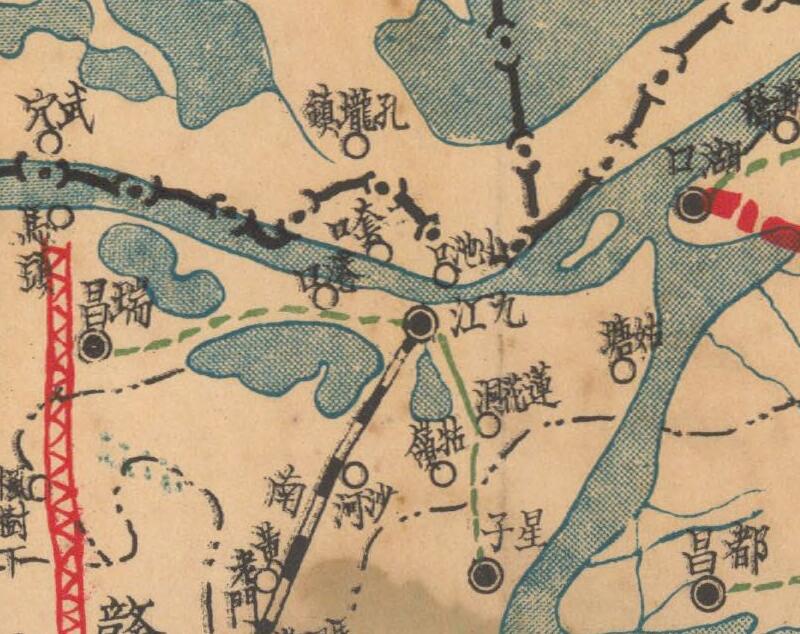 1932年《江西全省公路图》插图1