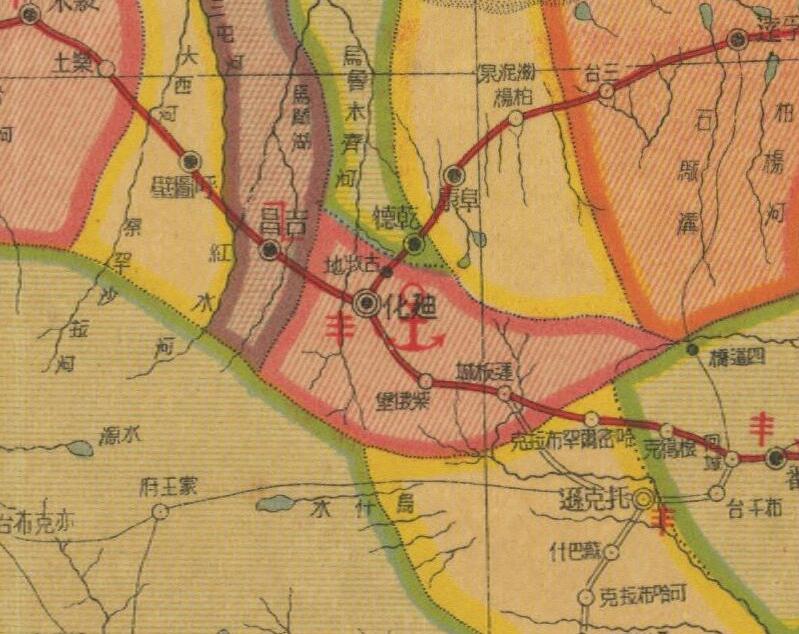 1935年《新疆明细地图》插图1
