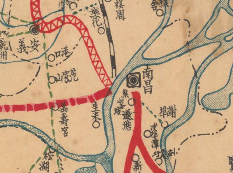 1932年《江西全省公路图》插图2