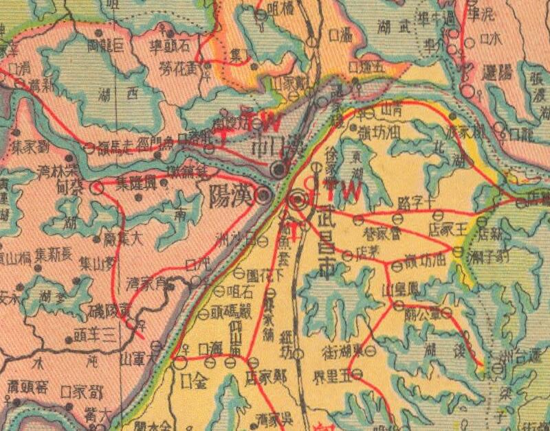 1938年《湖北省明细地图》插图1