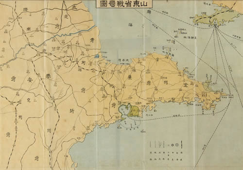 1914年《山东省战局图》