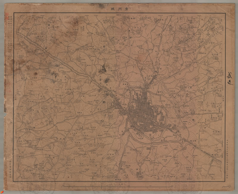1909年《常州城》地图插图