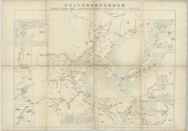 1930年代《日支及日满国际联络运输线路图》插图