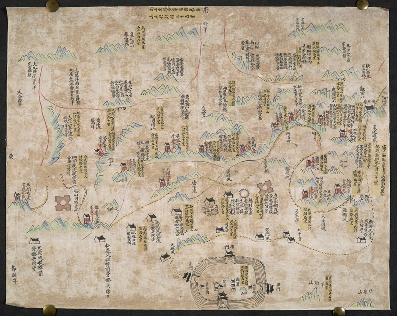 1841年前《奉化县水陆营汛界址图》插图