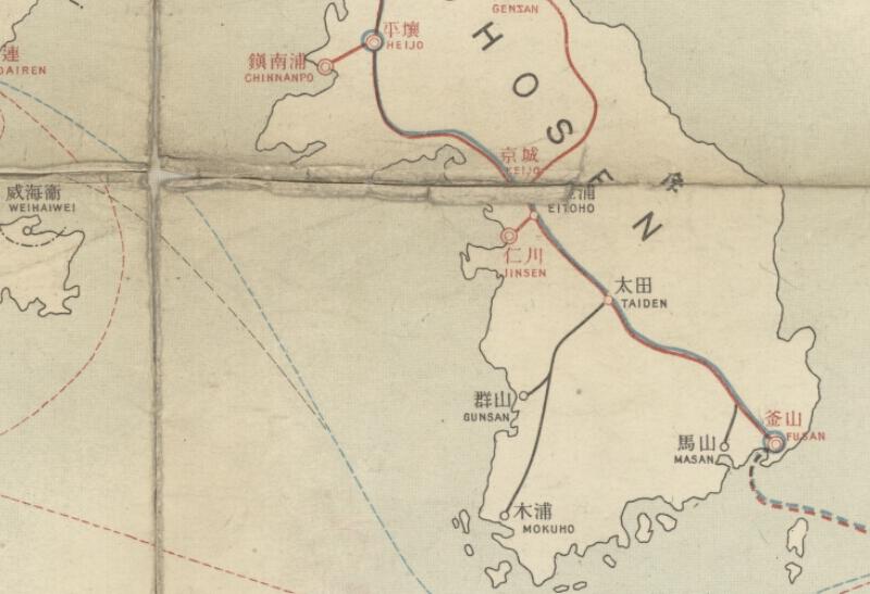 1930年代《日支及日满国际联络运输线路图》插图2