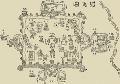 1830年《大同县城池图》