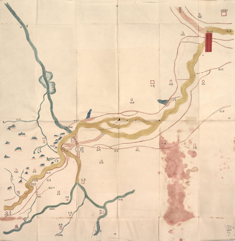 1884年《铜瓦厢至海口新黄河河道隄工形势图》插图