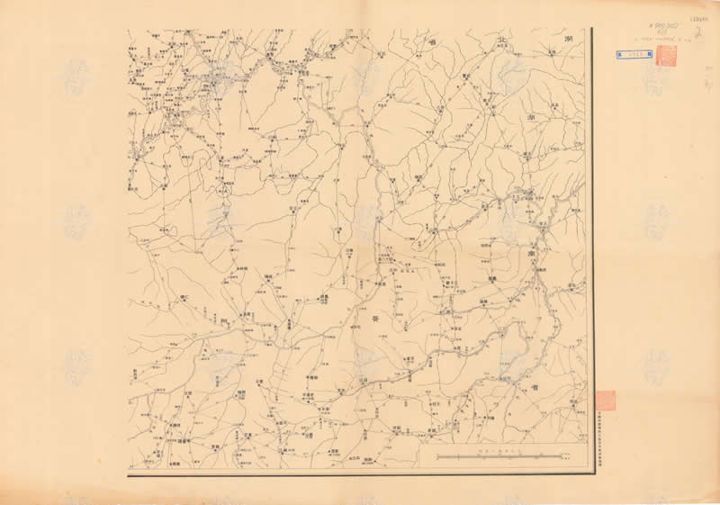 1933年《四川省邮路图》插图1