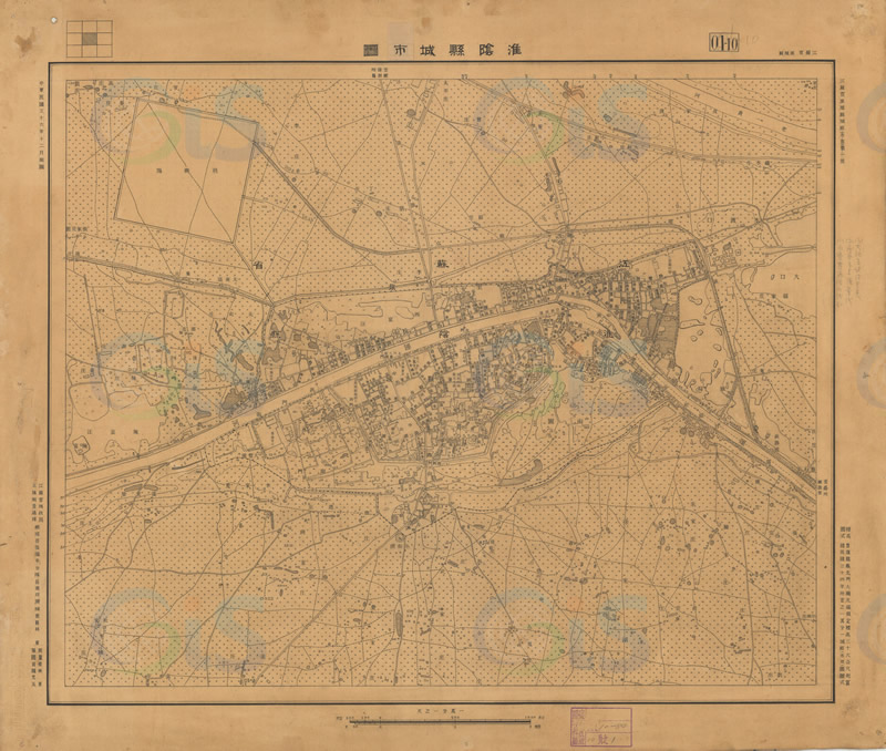 1947年《淮阴县城市图》1万分1插图