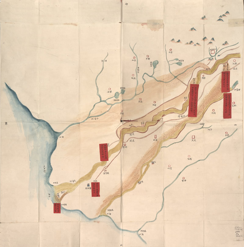 1884年《铜瓦厢至海口新黄河河道隄工形势图》插图2