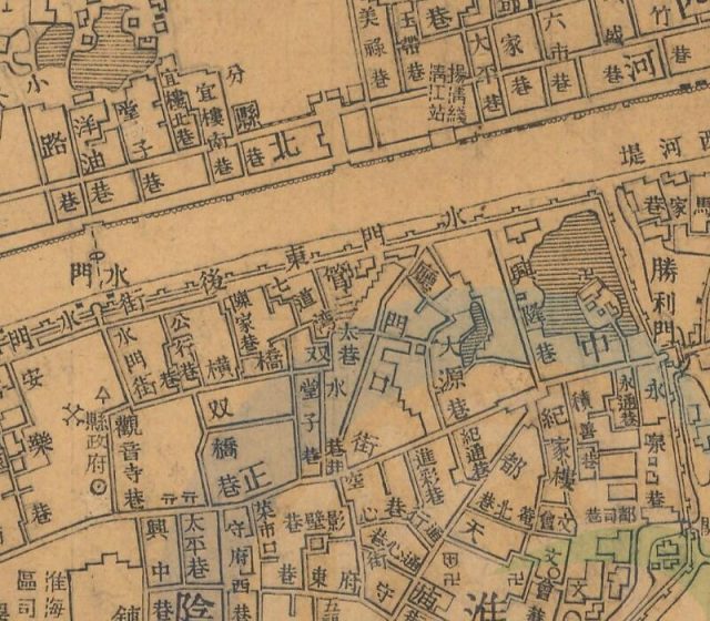 1947年《淮阴县城市图》1万分1_历史地图网