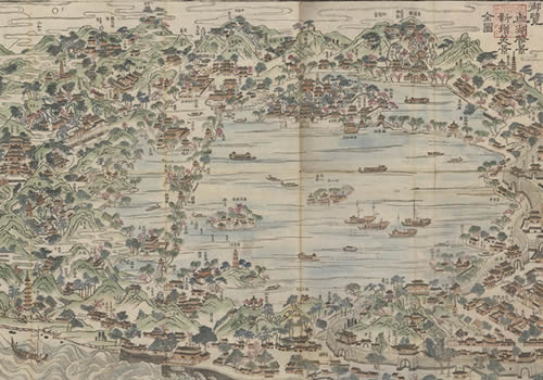 1883年《御览西湖胜景新増美景全图》