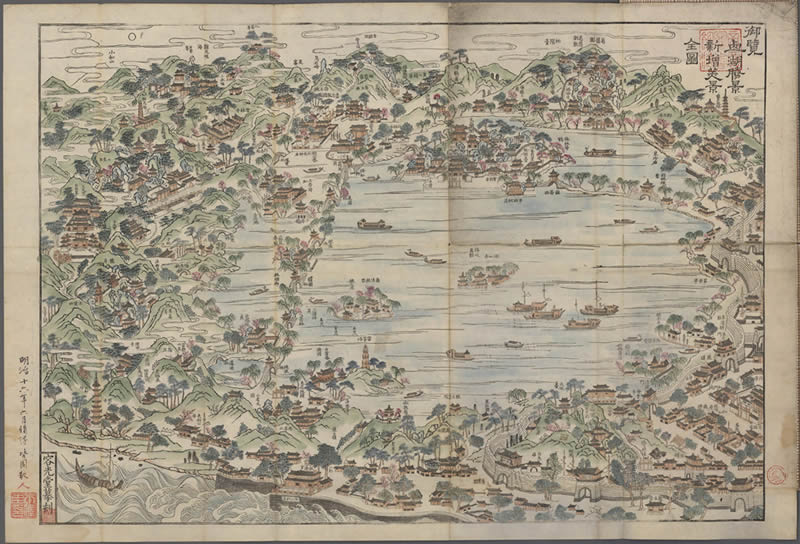 1883年《御览西湖胜景新増美景全图》插图