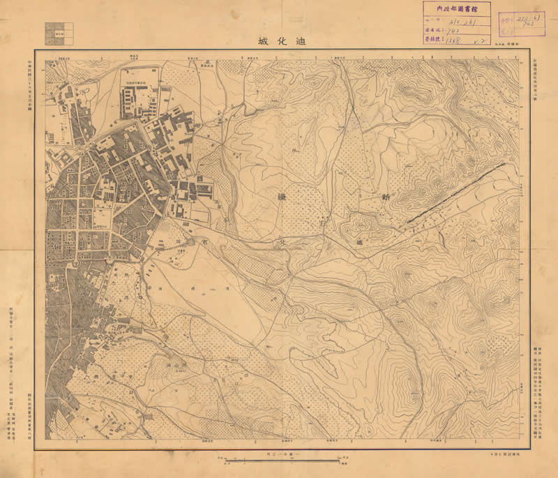 1947年乌鲁木齐《迪化市郊图》插图1