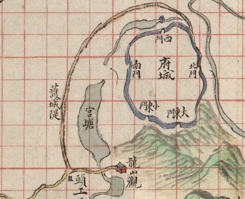 1859–1875年《钟祥县部堤十八工全图》插图1