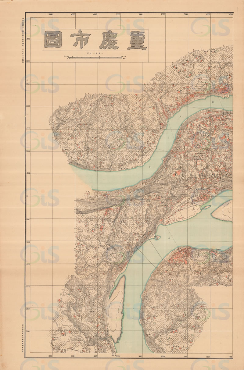 1939年一万分一《重庆市图》插图