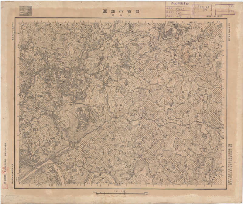 1947年《自贡市郊图》插图1