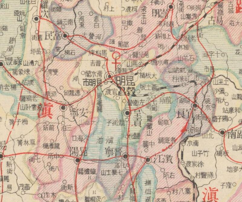 1945年《云南省明细地图》插图1