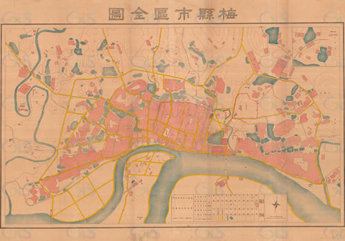 1935年广东《梅县市区全图》