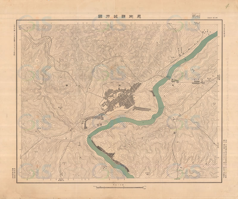 1948年湖北《恩施县城市图》插图