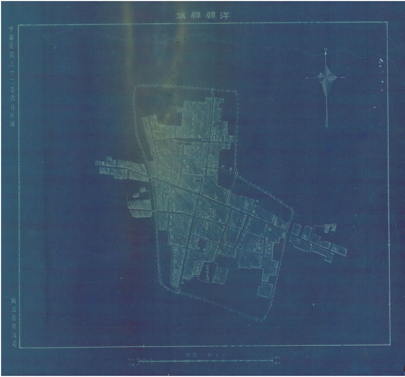 1943年陕西《洋县县城》图插图