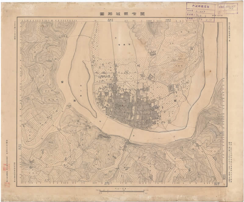 1948年四川《阆中县城厢图》插图