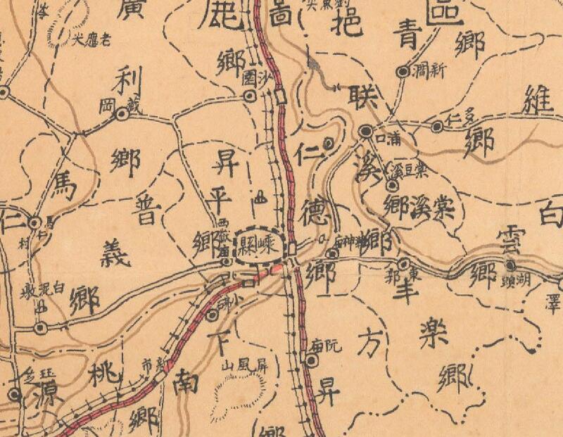 1943年《浙江省嵊县地图》插图1