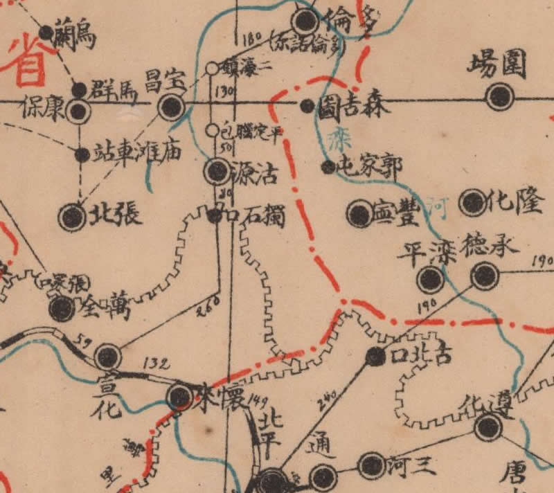 1929年《蒙古邮路图》插图1