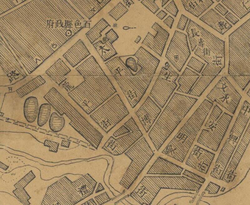 1947年广西《百色县城市图》插图2